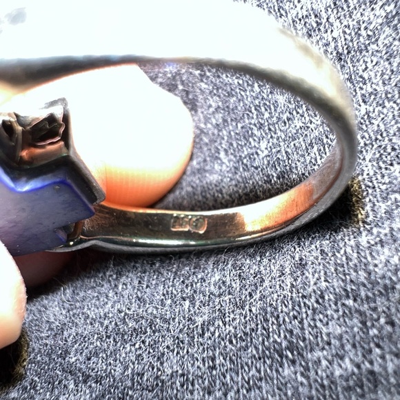 Reversible sterling/lapis cross ring - Picture 7 of 7